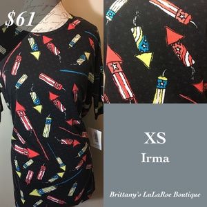 Brand new with tags. Lularoe Irma Tunic